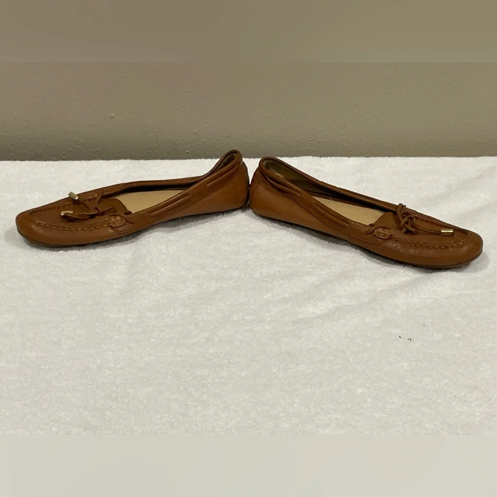 Michael Kors Genuine Leather Loafers In Camel Color Size‎ 7.5